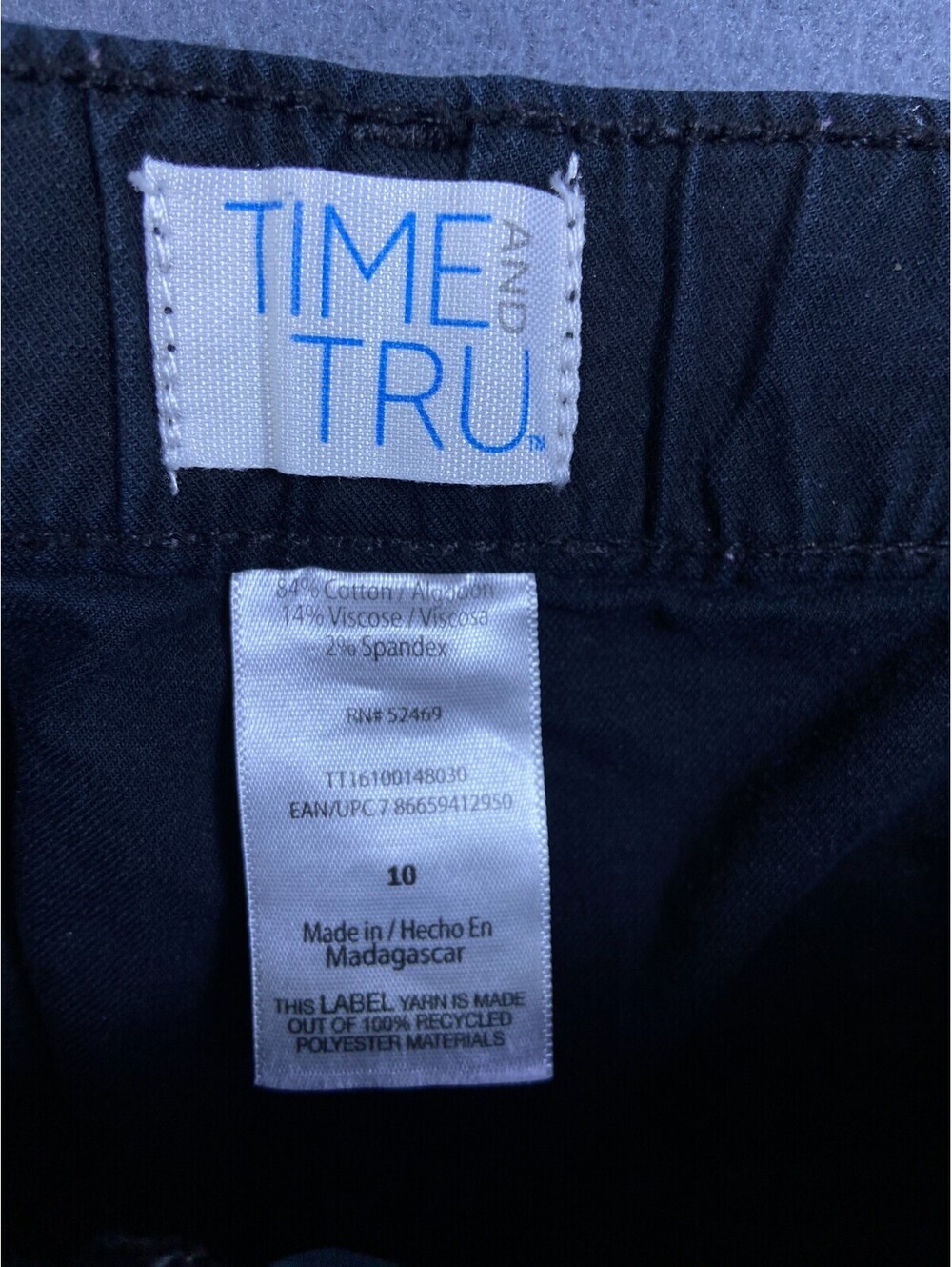 Time And Tru Womens Black Cargo Short Size 10 32x4 Hiking Gardening Outdoors EUC - Picture 6 of 8